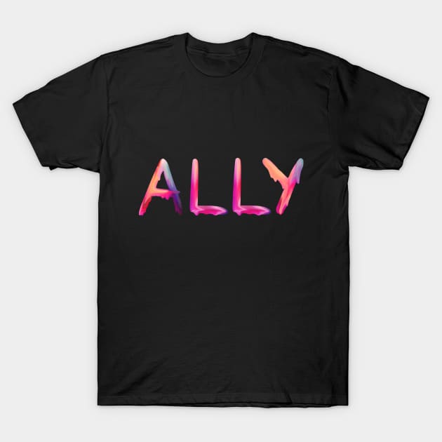 LGBTQ Ally T-Shirt by Colored Lines